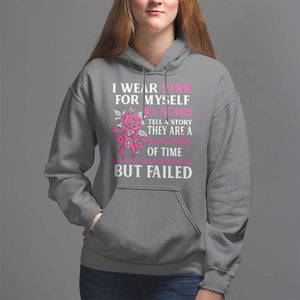 Pink Breast Cancer Hoodie I Wear Pink For Myself My Scars Tell A Story TS09 Charcoal Print Your Wear