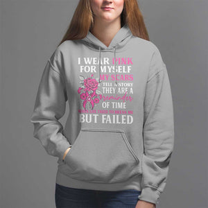 Pink Breast Cancer Hoodie I Wear Pink For Myself My Scars Tell A Story TS09 Sport Gray Print Your Wear