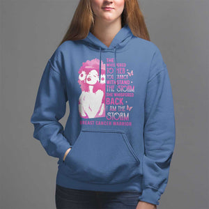 Pink Breast Cancer Hoodie She Whispered Back I Am The Storm TS09 Royal Blue Print Your Wear