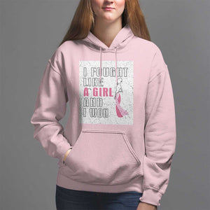 Pink Breast Cancer Hoodie I Fought Like A Girl And I Won TS09 Light Pink Print Your Wear