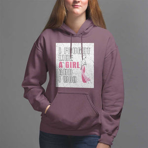 Pink Breast Cancer Hoodie I Fought Like A Girl And I Won TS09 Maroon Print Your Wear