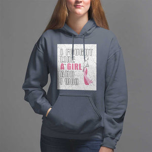 Pink Breast Cancer Hoodie I Fought Like A Girl And I Won TS09 Navy Print Your Wear