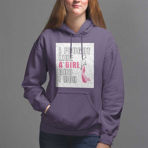 Pink Breast Cancer Hoodie I Fought Like A Girl And I Won TS09 Purple Print Your Wear