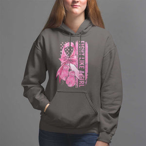 Breast Cancer Hoodie Fight Like A Girl Pink American Flag TS09 Dark Chocolate Print Your Wear