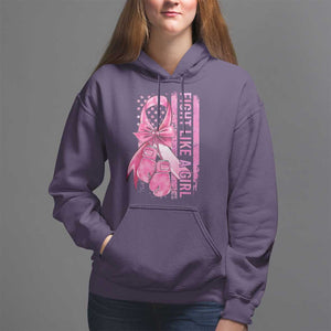 Breast Cancer Hoodie Fight Like A Girl Pink American Flag TS09 Purple Print Your Wear