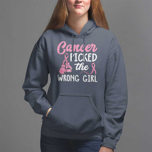 Breast Cancer Hoodie Cancer Picked The Wrong Girl TS09 Navy Print Your Wear