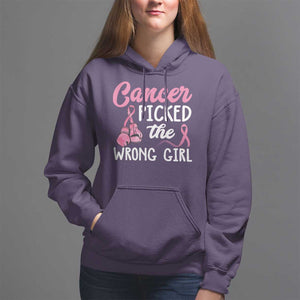 Breast Cancer Hoodie Cancer Picked The Wrong Girl TS09 Purple Print Your Wear