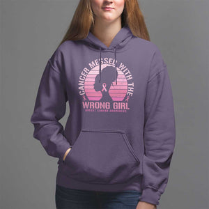 Breast Cancer Hoodie Cancer Messed With The Wrong Girl TS09 Purple Print Your Wear