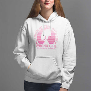 Breast Cancer Hoodie Cancer Messed With The Wrong Girl TS09 White Print Your Wear