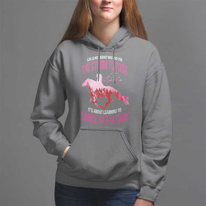 Breast Cancer Hoodie Pink Horse Racing Learning To Dance In The Rain TS09 Charcoal Print Your Wear