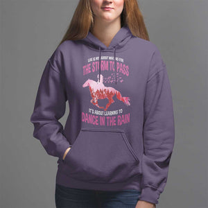 Breast Cancer Hoodie Pink Horse Racing Learning To Dance In The Rain TS09 Purple Print Your Wear