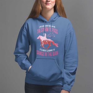 Breast Cancer Hoodie Pink Horse Racing Learning To Dance In The Rain TS09 Royal Blue Print Your Wear