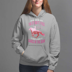 Breast Cancer Hoodie Pink Horse Racing Learning To Dance In The Rain TS09 Sport Gray Print Your Wear