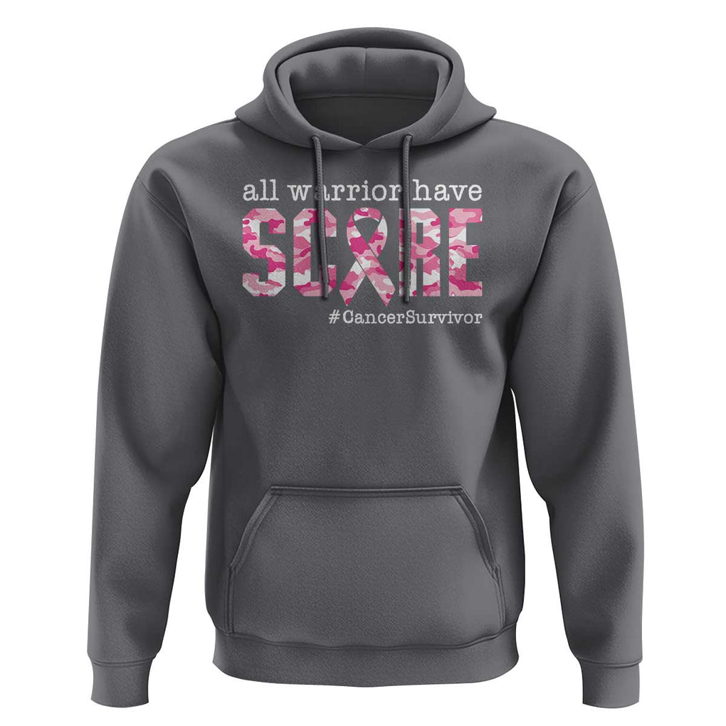 Breast Cancer Hoodie All Warriors Have Scars Millitary Camouflage TS09 Charcoal Print Your Wear