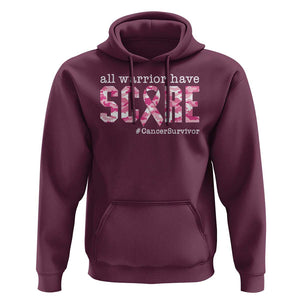 Breast Cancer Hoodie All Warriors Have Scars Millitary Camouflage TS09 Maroon Print Your Wear
