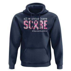 Breast Cancer Hoodie All Warriors Have Scars Millitary Camouflage TS09 Navy Print Your Wear