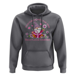 Breast Cancer Awareness Hoodie In October We Wear Pink Gnome TS09 Charcoal Print Your Wear