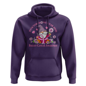 Breast Cancer Awareness Hoodie In October We Wear Pink Gnome TS09 Purple Print Your Wear