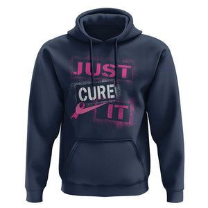 PInk Breast Cancer Hoodie Just Cure It TS09 Navy Print Your Wear