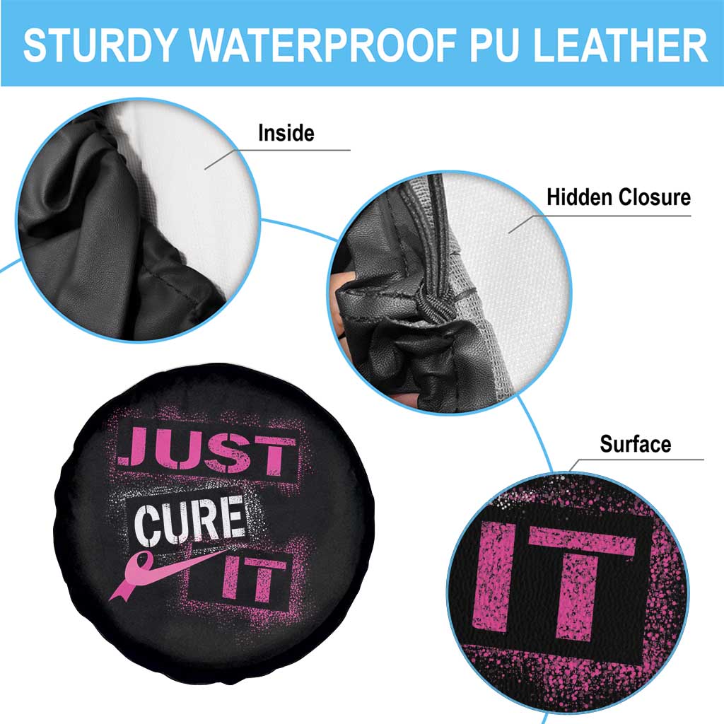 PInk Breast Cancer Spare Tire Cover Just Cure It TS09 Print Your Wear
