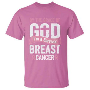 Breast Cancer T Shirt By The Grace Of God I'm A Survivor TS09 Azalea Print Your Wear