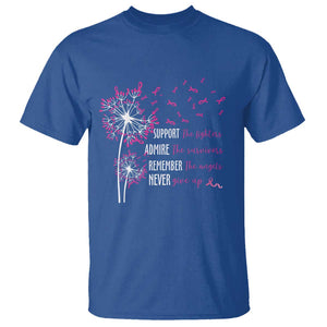 Breast Cancer Support The Fighters T Shirt Admire The Survivors Remember The Angels TS09 Royal Blue Print Your Wear