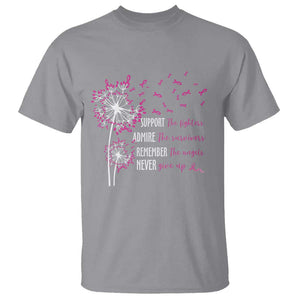 Breast Cancer Support The Fighters T Shirt Admire The Survivors Remember The Angels TS09 Sport Gray Print Your Wear