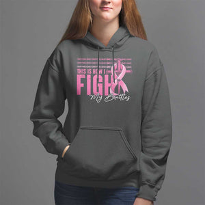 Pink Breast Cancer Hoodie This is How I Fight My Battles TS09 Black Print Your Wear