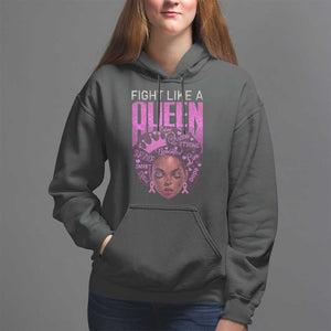 Pink Breast Cancer Warrior Hoodie Fight Like A Queen TS09 Black Print Your Wear