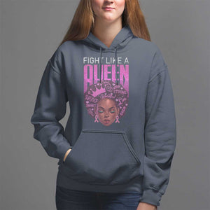 Pink Breast Cancer Warrior Hoodie Fight Like A Queen TS09 Navy Print Your Wear