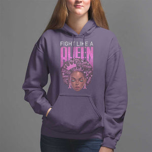 Pink Breast Cancer Warrior Hoodie Fight Like A Queen TS09 Purple Print Your Wear