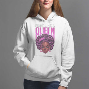 Pink Breast Cancer Warrior Hoodie Fight Like A Queen TS09 White Print Your Wear
