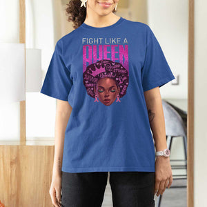 Pink Breast Cancer Warrior T Shirt For Women Fight Like A Queen TS09 Royal Blue Print Your Wear