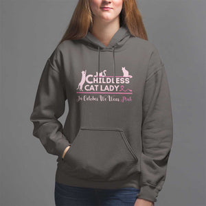 Kamala Breast Cancer Hoodie In October We Wear Pink Childless Cat Lady Harris Support Feminist TS09 Dark Chocolate Print Your Wear