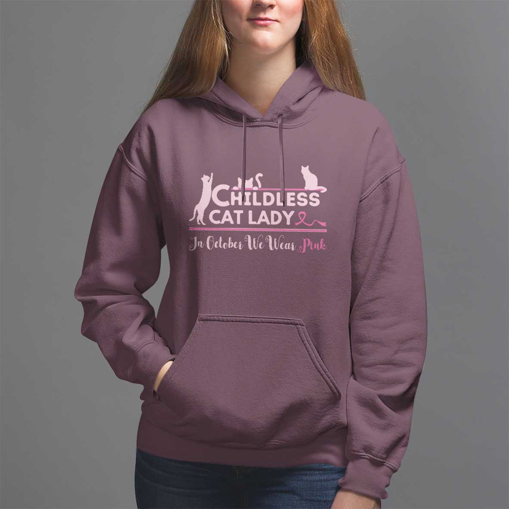 Kamala Breast Cancer Hoodie In October We Wear Pink Childless Cat Lady Harris Support Feminist TS09 Maroon Print Your Wear