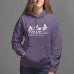 Kamala Breast Cancer Hoodie In October We Wear Pink Childless Cat Lady Harris Support Feminist TS09 Purple Print Your Wear