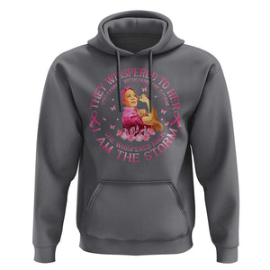 Kamala Breast Cancer Hoodie She Whispered Back I Am The Strom Harris Support TS09 Charcoal Print Your Wear