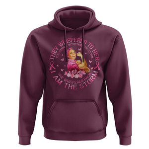 Kamala Breast Cancer Hoodie She Whispered Back I Am The Strom Harris Support TS09 Maroon Print Your Wear