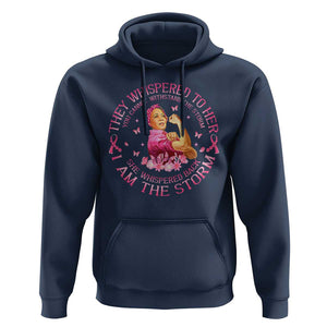 Kamala Breast Cancer Hoodie She Whispered Back I Am The Strom Harris Support TS09 Navy Print Your Wear