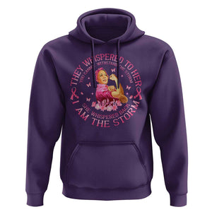 Kamala Breast Cancer Hoodie She Whispered Back I Am The Strom Harris Support TS09 Purple Print Your Wear