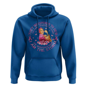Kamala Breast Cancer Hoodie She Whispered Back I Am The Strom Harris Support TS09 Royal Blue Print Your Wear