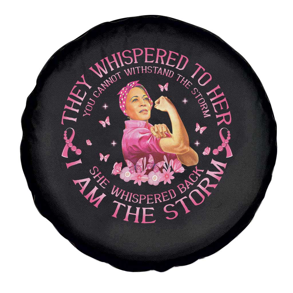 Kamala Breast Cancer Spare Tire Cover She Whispered Back I Am The Strom Harris Support TS09 Print Your Wear
