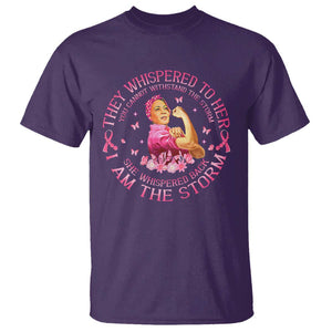 Kamala Breast Cancer T Shirt She Whispered Back I Am The Strom Harris Support TS09 Purple Print Your Wear