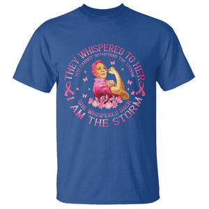 Kamala Breast Cancer T Shirt She Whispered Back I Am The Strom Harris Support TS09 Royal Blue Print Your Wear