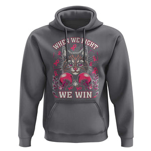 Kamala Pink Breast Cancer Hoodie Cat Ladies When We Fight We Win Harris Support TS09 Charcoal Print Your Wear