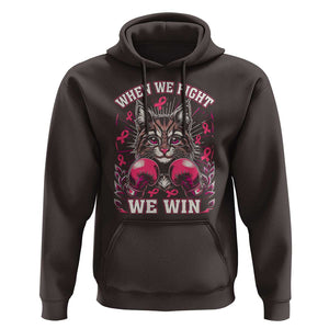Kamala Pink Breast Cancer Hoodie Cat Ladies When We Fight We Win Harris Support TS09 Dark Chocolate Print Your Wear