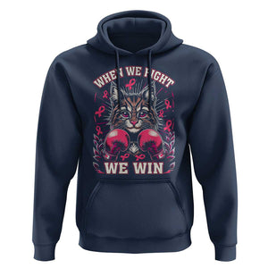 Kamala Pink Breast Cancer Hoodie Cat Ladies When We Fight We Win Harris Support TS09 Navy Print Your Wear