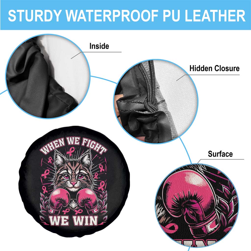 Kamala Pink Breast Cancer Spare Tire Cover Cat Ladies When We Fight We Win Harris Support TS09 Print Your Wear