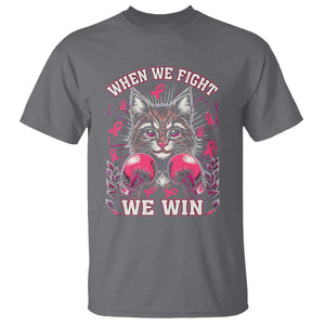Kamala Pink Breast Cancer T Shirt Cat Ladies When We Fight We Win Harris Support TS09 Charcoal Print Your Wear
