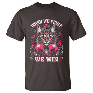 Kamala Pink Breast Cancer T Shirt Cat Ladies When We Fight We Win Harris Support TS09 Dark Chocolate Print Your Wear